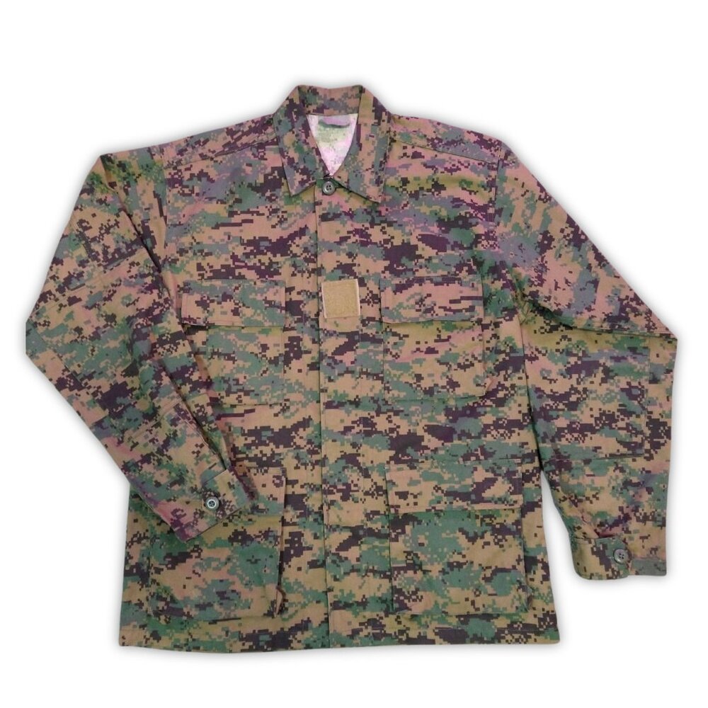 Woodland digital Camo BDU Shirt Uniform Military SMALL Fatigue Jacket Top
